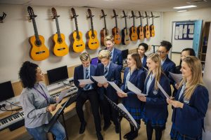 Class,Of,Teens,Are,In,Their,Music,Lesson,At,School.