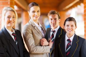 High,School,Teacher,And,Group,Student,Portrait